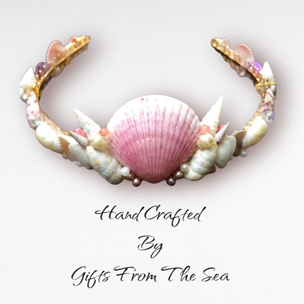 Seashell Crown Handmade by Gifts From The Sea-Mermaid Queen Tiara Shell Headband